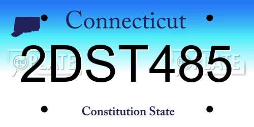 2DST485 Connecticut License Plate