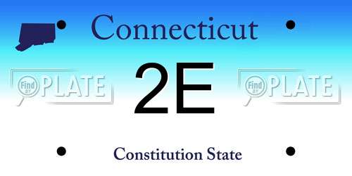 2E Connecticut License Plate