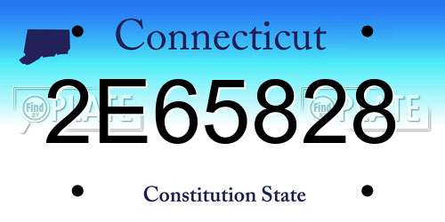 2E65828 Connecticut License Plate