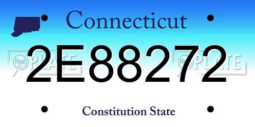 2E88272 Connecticut License Plate