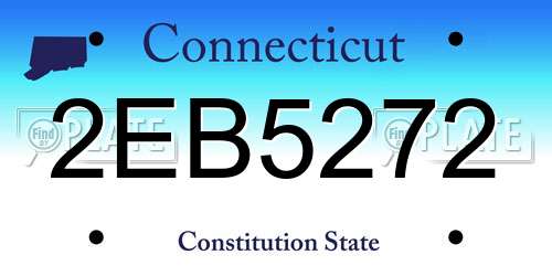 2EB5272 Connecticut License Plate