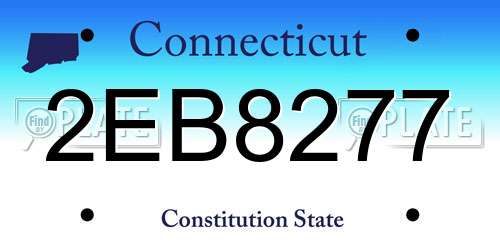 2EB8277 Connecticut License Plate
