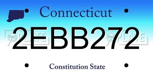 2EBB272 Connecticut License Plate