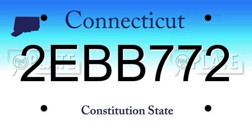 2EBB772 Connecticut License Plate