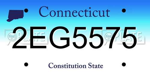2EG5575 Connecticut License Plate