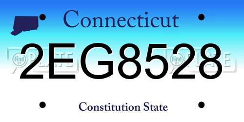 2EG8528 Connecticut License Plate