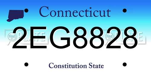 2EG8828 Connecticut License Plate