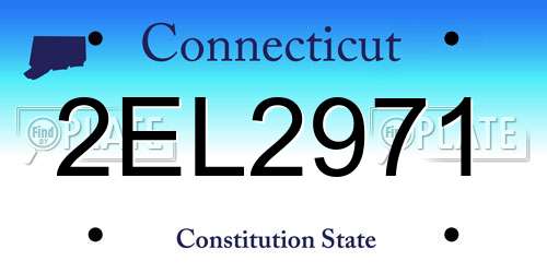 2EL2971 Connecticut License Plate