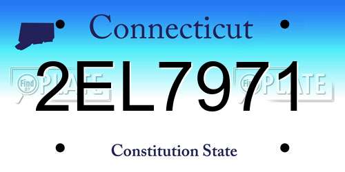 2EL7971 Connecticut License Plate