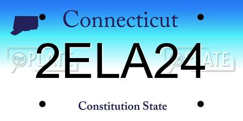 2ELA24 Connecticut License Plate