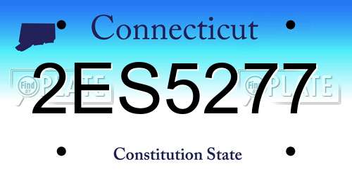 2ES5277 Connecticut License Plate