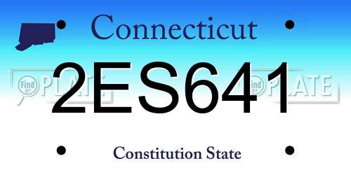 2ES641 Connecticut License Plate