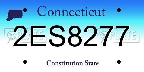 2ES8277 Connecticut License Plate