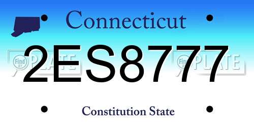 2ES8777 Connecticut License Plate