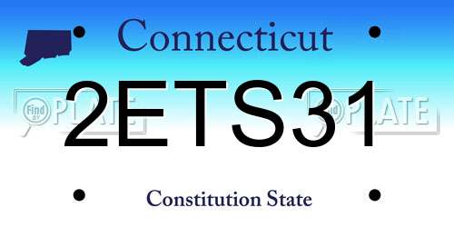 2ETS31 Connecticut License Plate