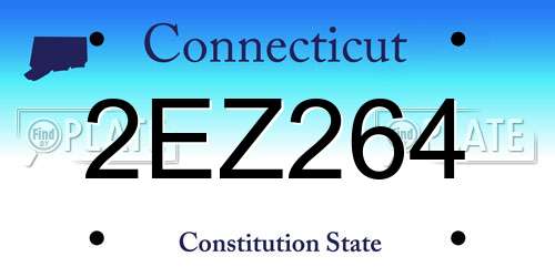 2EZ264 Connecticut License Plate