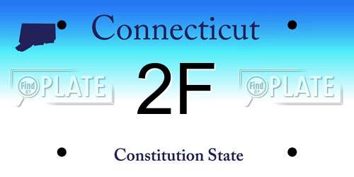 2F Connecticut License Plate