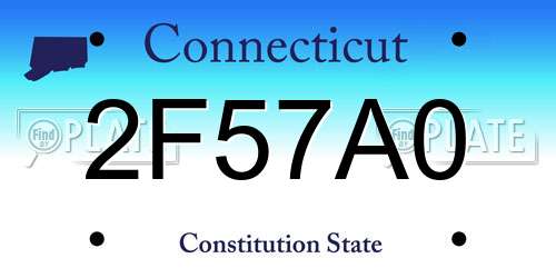2F57A0 Connecticut License Plate