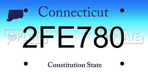 2FE780 Connecticut License Plate