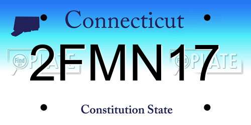 2FMN17 Connecticut License Plate