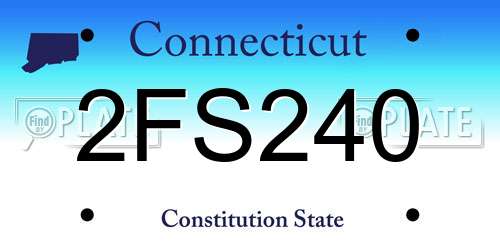 2FS240 Connecticut License Plate