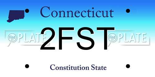 2FST Connecticut License Plate