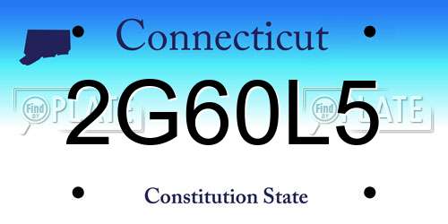 2G60L5 Connecticut License Plate