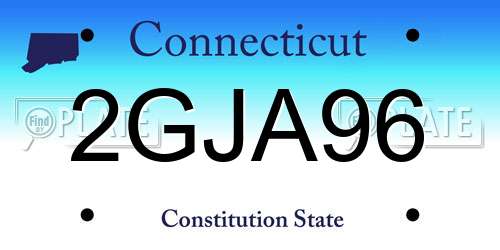 2GJA96 Connecticut License Plate
