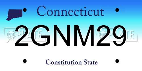 2GNM29 Connecticut License Plate