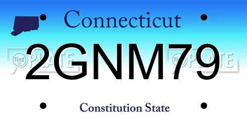 2GNM79 Connecticut License Plate