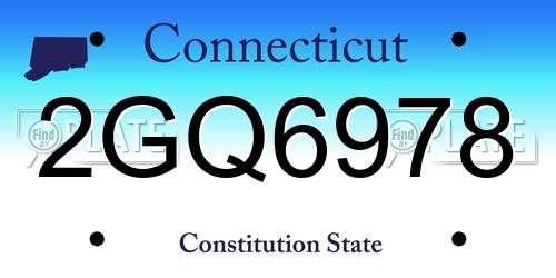 2GQ6978 Connecticut License Plate