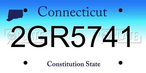 2GR5741 Connecticut License Plate