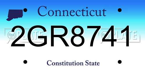 2GR8741 Connecticut License Plate