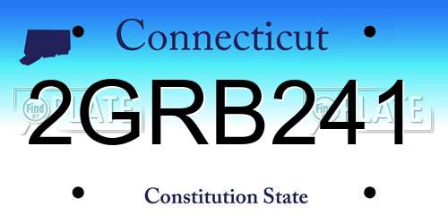2GRB241 Connecticut License Plate