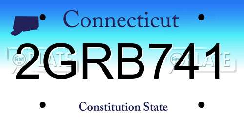 2GRB741 Connecticut License Plate
