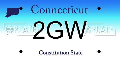 2GW Connecticut License Plate