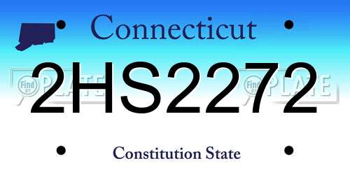 2HS2272 Connecticut License Plate