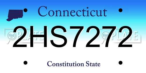 2HS7272 Connecticut License Plate