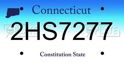 2HS7277 Connecticut License Plate
