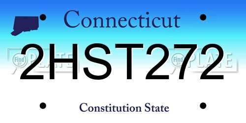 2HST272 Connecticut License Plate