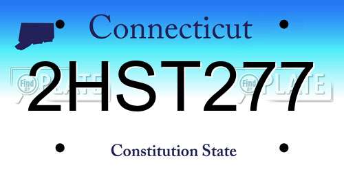 2HST277 Connecticut License Plate