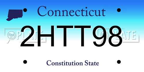 2HTT98 Connecticut License Plate
