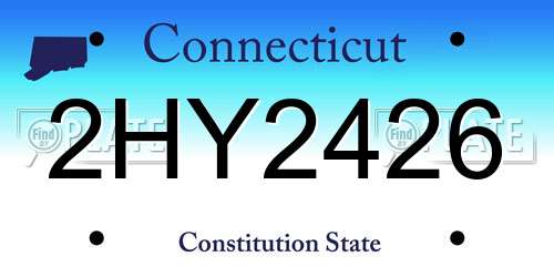 2HY2426 Connecticut License Plate