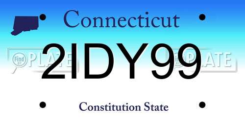 2IDY99 Connecticut License Plate
