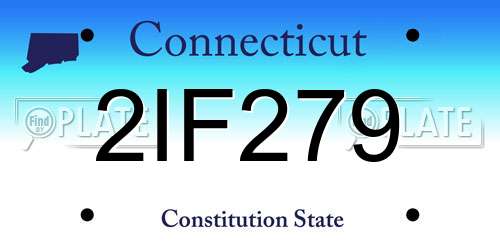 2IF279 Connecticut License Plate