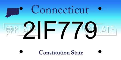2IF779 Connecticut License Plate