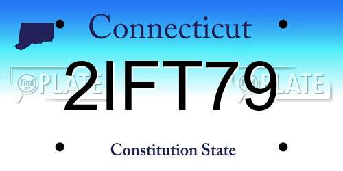 2IFT79 Connecticut License Plate