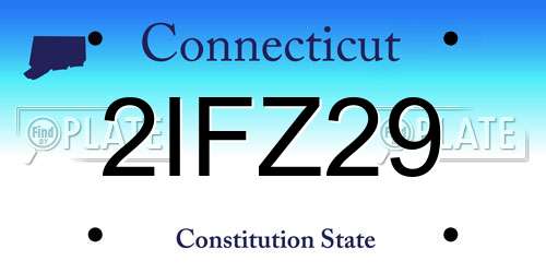 2IFZ29 Connecticut License Plate