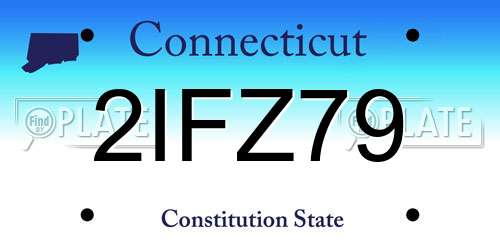 2IFZ79 Connecticut License Plate