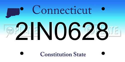 2IN0628 Connecticut License Plate
